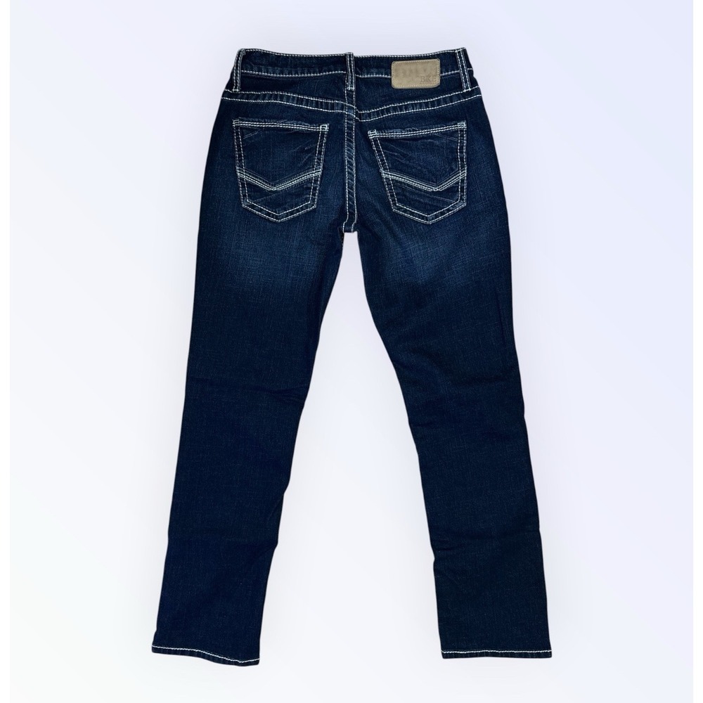 BKE Jake Straight Leg Jeans Mens 30x30 Blue Denim Dark Wash Western Cowboy Work - Picture 3 of 9